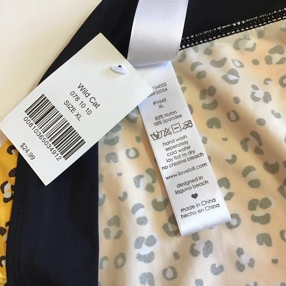 Sugar Coast Womens Wild Cat Leopard Print Cheeky Bikini Bottoms Size XL - Picture 8 of 10